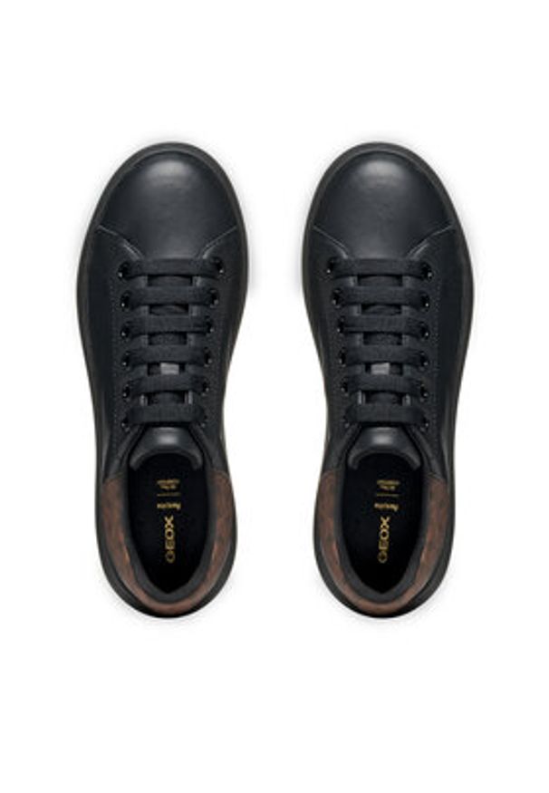Geox Sneakersy D Spherica Ec4.1 D45TCD 08504 C9229 Czarny. Kolor: czarny. Materiał: skóra