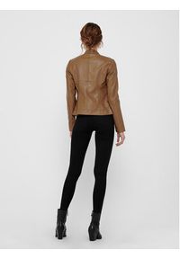 only - ONLY Kurtka z imitacji skóry Bandit 15081400 Brązowy Regular Fit. Kolor: brązowy. Materiał: skóra, wiskoza #4