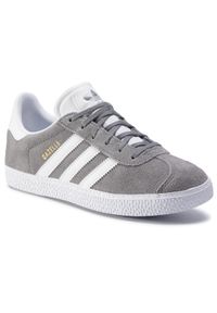 Adidas - adidas Sneakersy Gazelle J FW0716 Szary. Kolor: szary. Materiał: zamsz, skóra. Model: Adidas Gazelle