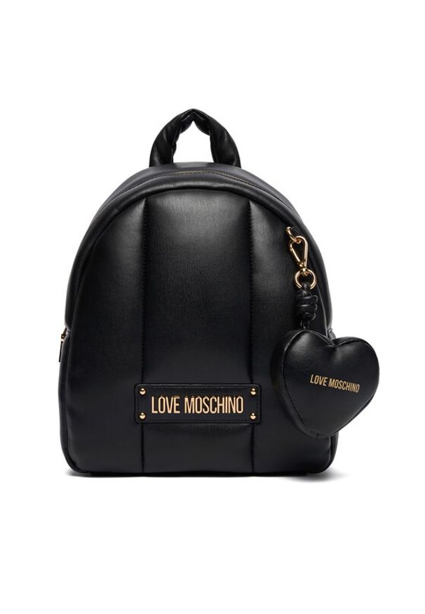 Love Moschino - LOVE MOSCHINO Plecak JC4324PP0NKM100A Czarny. Kolor: czarny. Materiał: skóra