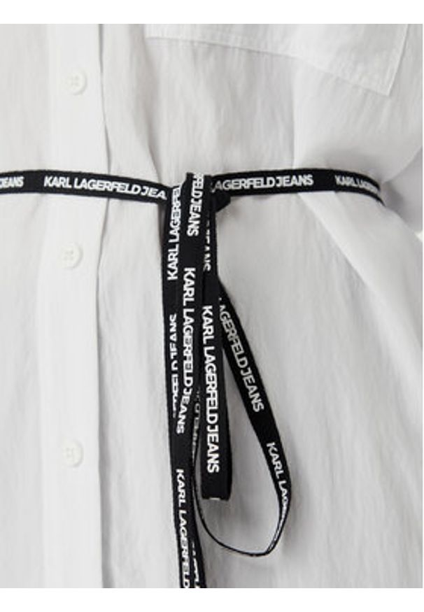 Karl Lagerfeld Jeans Koszula B2W11022 Biały Relaxed Fit. Kolor: biały. Materiał: wiskoza