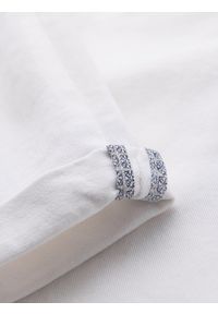 Ombre Clothing - Męskie jeansowe klasyczne szorty z podwiniętą nogawką – białe V1 OM-SRDS-0162 - XXL. Kolor: biały. Materiał: jeans. Sezon: lato. Styl: klasyczny