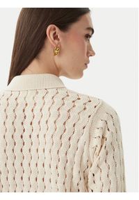 Marella Kardigan Voto 2613341055 Écru Regular Fit. Kolor: kremowy. Materiał: bawełna #3