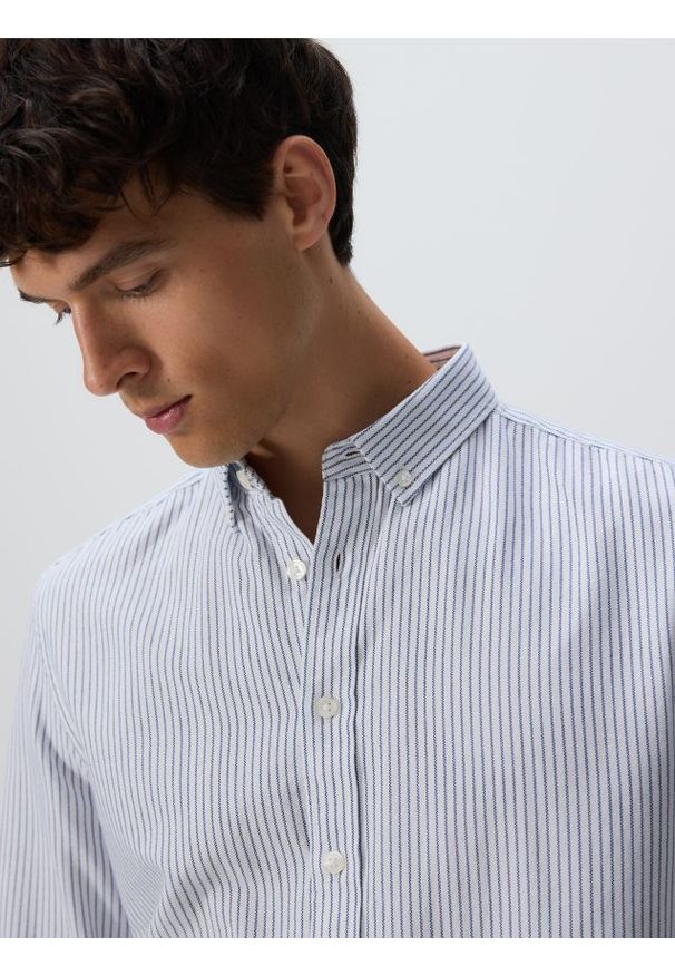 Reserved - Bawełniana koszula slim fit - wielobarwny. Materiał: bawełna