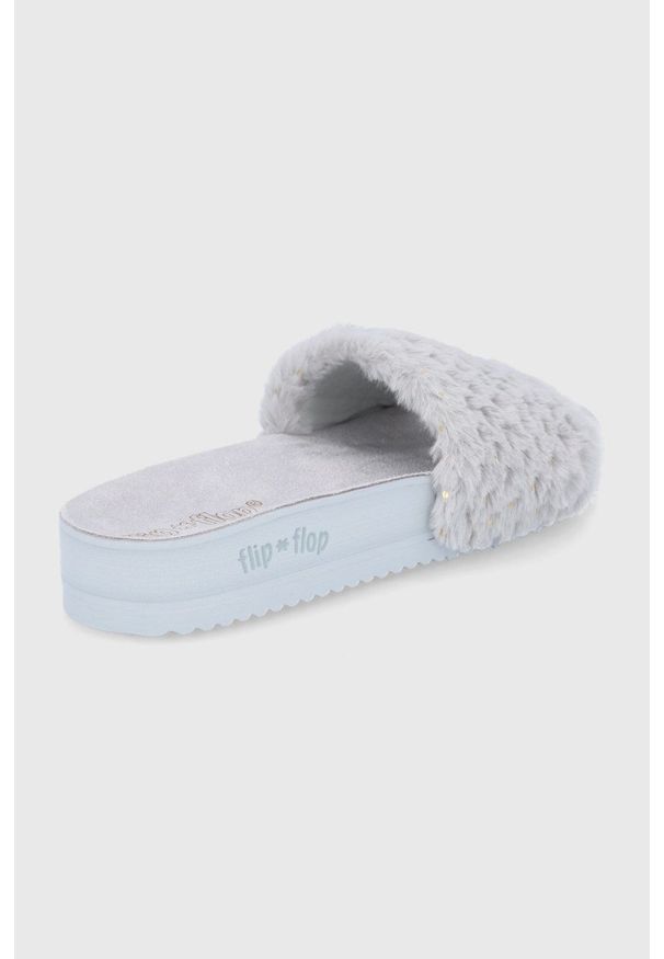 Flip*Flop Kapcie kolor szary. Kolor: szary. Materiał: guma. Obcas: na platformie