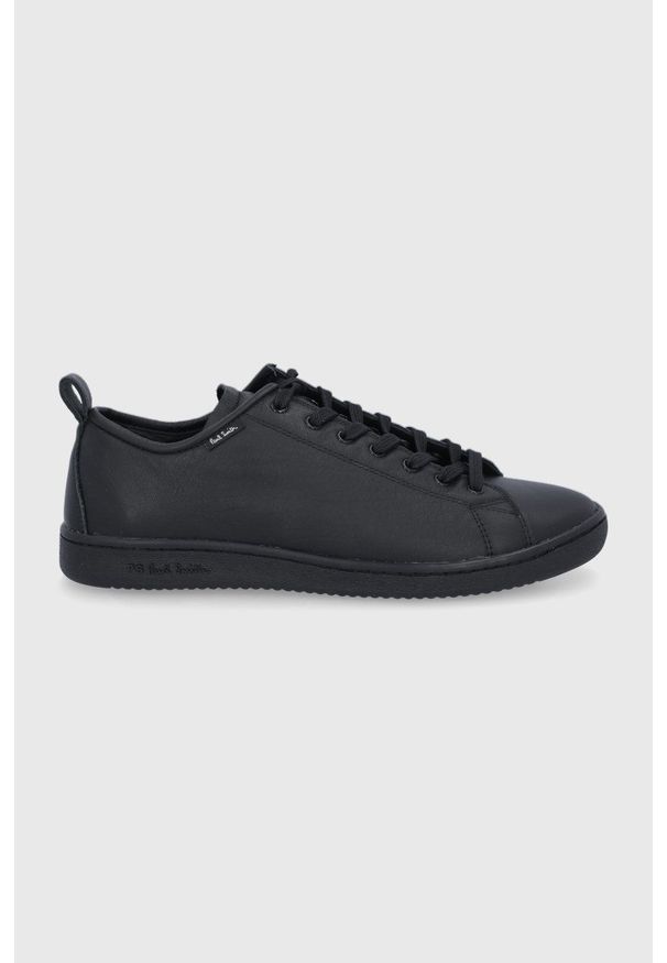 PS PAUL SMITH - PS Paul Smith Buty skórzane kolor czarny. Nosek buta: okrągły. Zapięcie: sznurówki. Kolor: czarny. Materiał: skóra