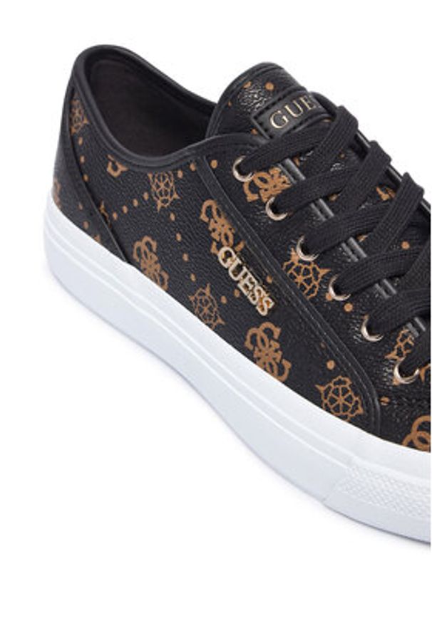 Guess Sneakersy FLTJ10 FAL12 Brązowy ciemny. Kolor: brązowy. Materiał: skóra
