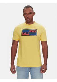 Puma T-Shirt Graphics Box 684827 Żółty Regular Fit. Kolor: żółty. Materiał: bawełna #1