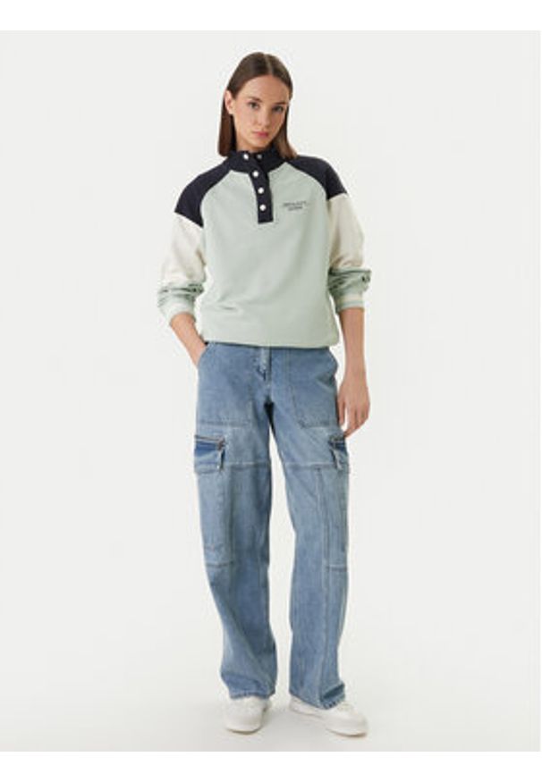 Guess Bluza GUESS x NORTH SAILS W6GQ12 K3481 Zielony Regular Fit. Kolor: zielony. Materiał: bawełna