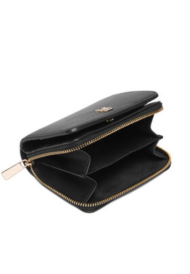 TOMMY HILFIGER - Tommy Hilfiger Portfel Th Icon Med Za W/Flap AW0AW18475 Czarny. Kolor: czarny. Materiał: skóra
