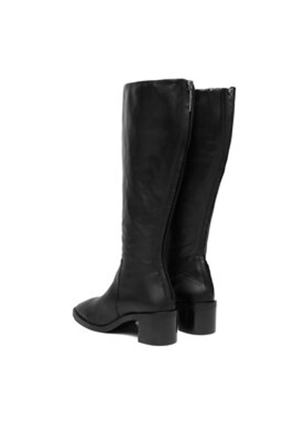 Calvin Klein Kozaki Block Heel Knee Boot Lth HW0HW02812 Czarny. Kolor: czarny. Materiał: skóra