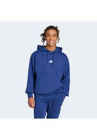 Adidas - Bluza z kapturem ADIDAS. Typ kołnierza: kaptur. Kolor: niebieski. Materiał: materiał. Sport: joga i pilates #1