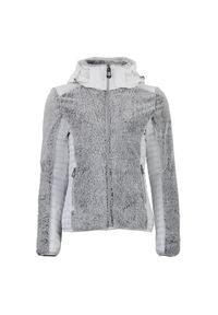 PEAK MOUNTAIN - Kurtka polarowa z kapturem, zapinana na zamek, dla kobiet Peak Mountain. Typ kołnierza: kaptur. Kolor: biały. Materiał: polar #1