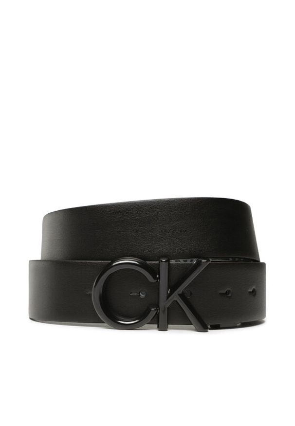 Calvin Klein Pasek Męski Adjrev Ck Metal Bombe Mono 35Mm K50K509964 Czarny. Kolor: czarny. Materiał: skóra