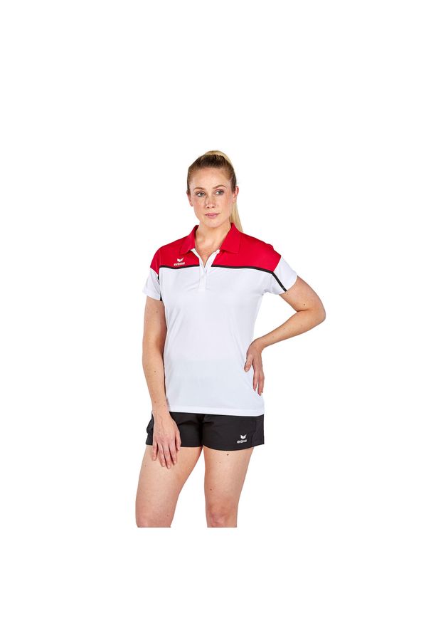 ERIMA - Damska koszulka polo Erima Change. Typ kołnierza: polo. Kolor: czerwony, wielokolorowy, biały. Sport: piłka nożna