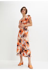 bonprix - Sukienka shirtowa ze zrównoważonej wiskozy. Kolor: pomarańczowy. Materiał: wiskoza