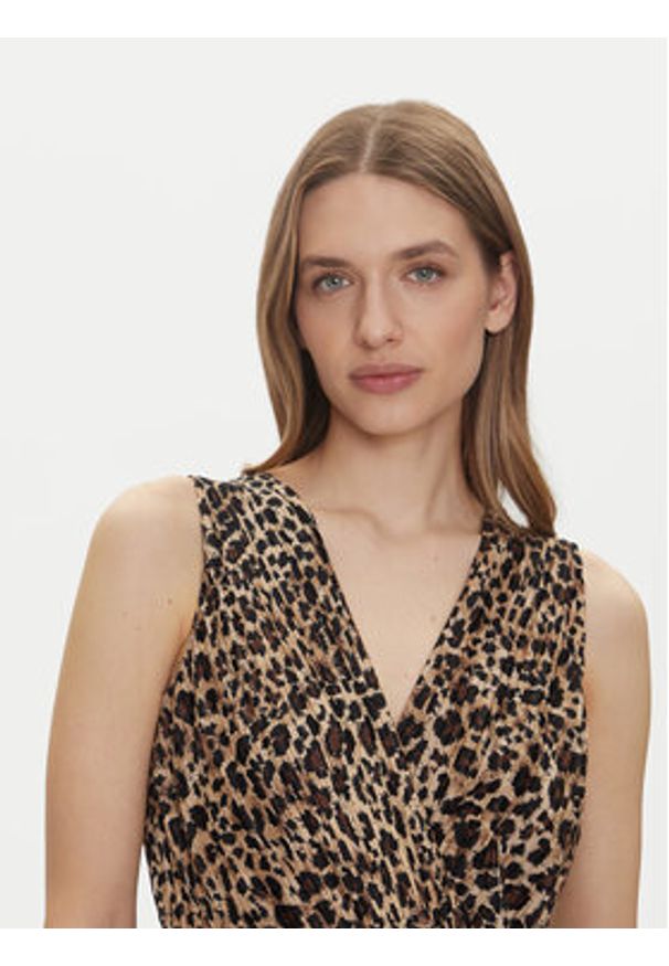 only - ONLY Sukienka koktajlowa Elema 15227247 Brązowy Regular Fit. Kolor: brązowy. Materiał: syntetyk. Styl: wizytowy