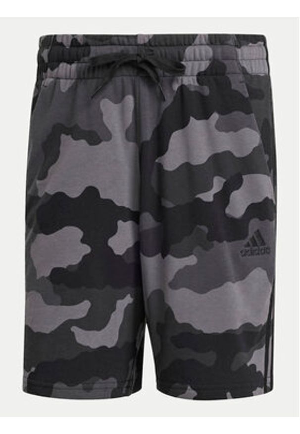 Adidas - adidas Szorty sportowe Seasonal Essentials Camouflage IY6630 Szary Regular Fit. Kolor: szary. Materiał: bawełna. Styl: sportowy