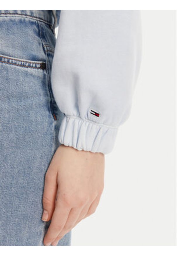 Tommy Jeans Bluza DW0DW20314 Niebieski Relaxed Fit. Kolor: niebieski. Materiał: bawełna