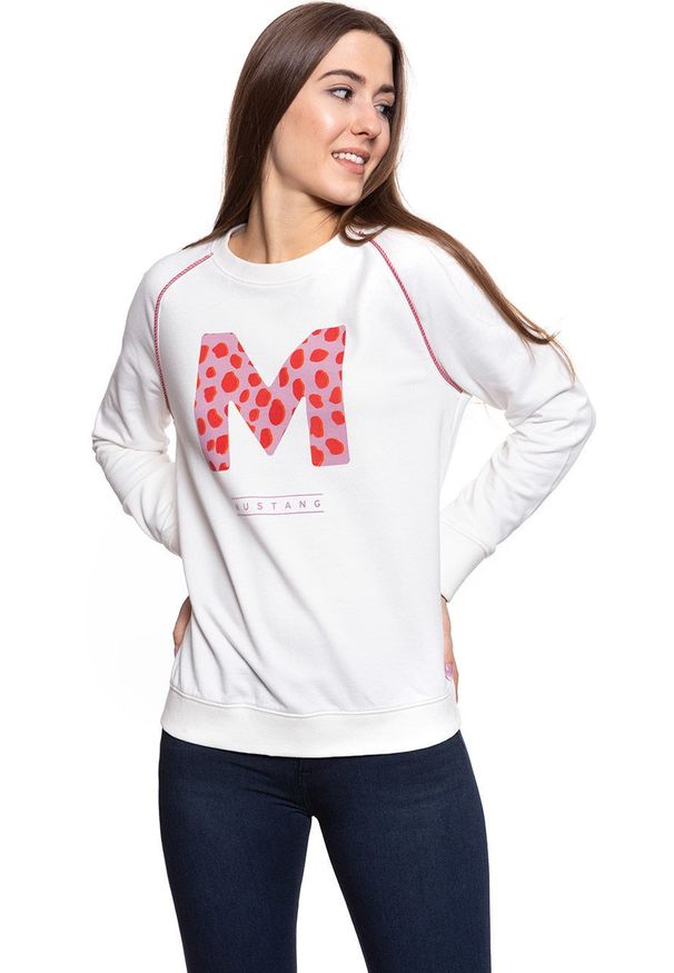 Mustang - BLUZA MUSTANG DAMSKA Bea C Raglan 1009096 2020. Długość rękawa: raglanowy rękaw