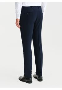 Pako Lorente - PAKO LORENTE – Granatowe spodnie ganiturowe. Kolor: niebieski. Materiał: poliester, wiskoza, elastan. Wzór: gładki. Styl: młodzieżowy, elegancki #7