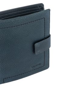 Ochnik - Granatowy skórzany portfel męski. Kolor: niebieski. Materiał: skóra #7