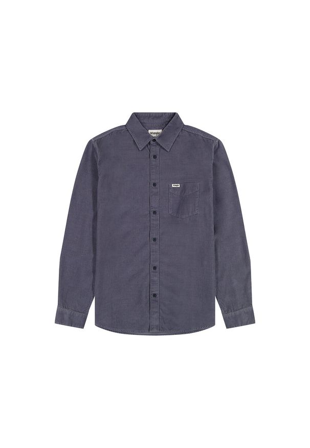Wrangler - WRANGLER MĘSKA KOSZULA 1 PKT CORDUROY SHIRT Grisaille 112357218 W5L0008823