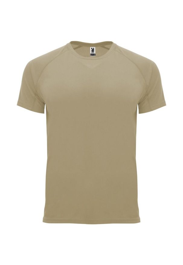 ROLY - Męska Koszulka Sportowa Z Krótkim Rękawem Bahrain. Kolor: beżowy. Długość rękawa: krótki rękaw. Długość: krótkie. Sport: turystyka piesza