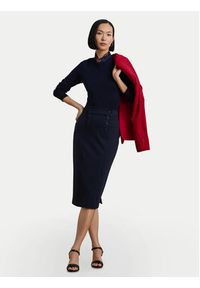 Lauren Ralph Lauren - LAUREN RALPH LAUREN Spódnica ołówkowa 200957618001 Granatowy Regular Fit. Kolor: niebieski. Materiał: wiskoza #4