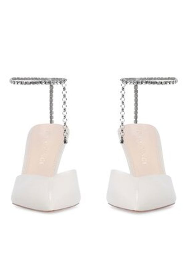 Eva Minge Szpilki Florencia-323-101-2 Biały. Kolor: biały. Materiał: lakier, skóra. Obcas: na szpilce