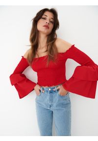Mohito - Czerwona bluzka z odkrytymi ramionami - Czerwony. Kolor: czerwony #2