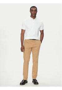 Karl Lagerfeld - KARL LAGERFELD Polo 745750 500221 Biały Regular Fit. Typ kołnierza: polo. Kolor: biały. Materiał: bawełna #4