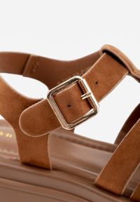 Renee - Brązowe Sandały VICES w Stylu Gladiatorek z Imitacji Zamszu Mailinai. Okazja: na co dzień. Zapięcie: pasek. Kolor: brązowy. Materiał: zamsz. Sezon: lato. Styl: street, klasyczny, elegancki, casual #9