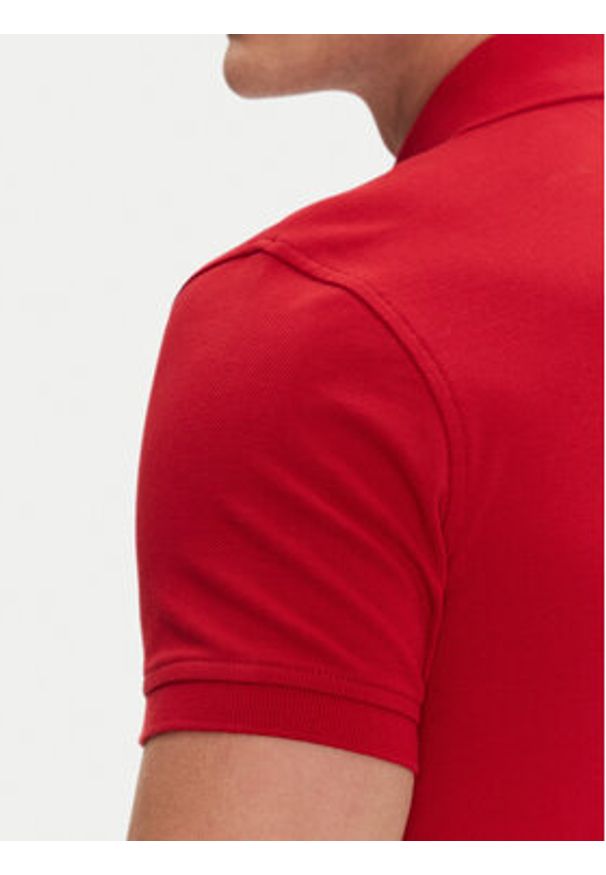 TOMMY HILFIGER - Tommy Hilfiger Polo 1985 MW0MW17771 Czerwony Slim Fit. Typ kołnierza: polo. Kolor: czerwony. Materiał: bawełna