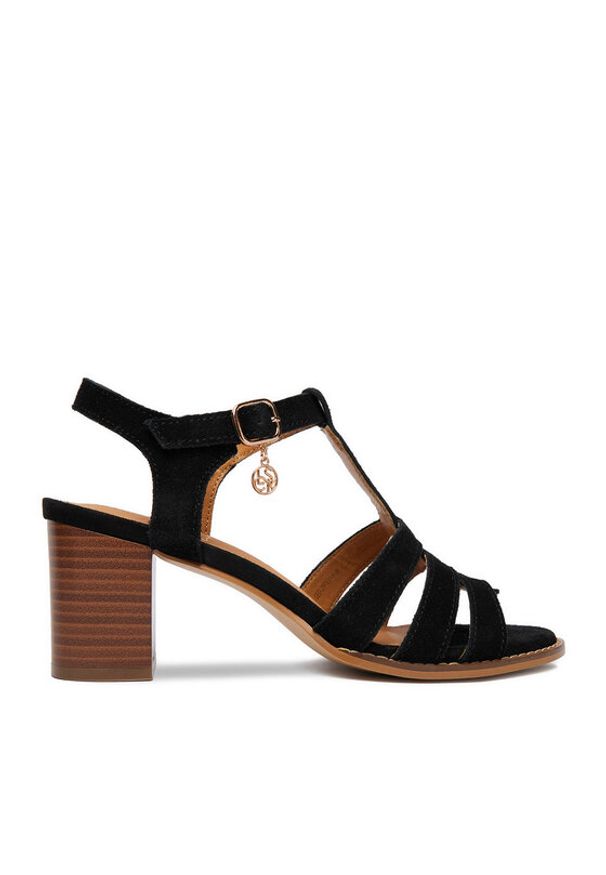 Lasocki Sandały CEO-25F531-4 Czarny. Kolor: czarny. Materiał: zamsz, skóra