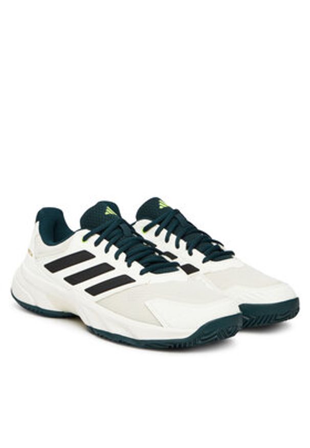 Adidas - adidas Buty do tenisa CourtJam Control 3 Clay JH5137 Biały. Kolor: biały. Materiał: materiał. Sport: tenis