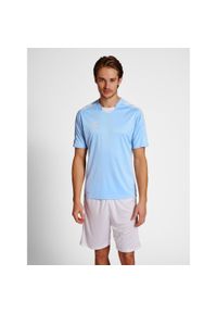 Koszulka piłkarska z krótkim rękawem męska Hummel Core XK Poly Jersey S/S. Kolor: niebieski. Materiał: jersey. Długość rękawa: krótki rękaw. Długość: krótkie. Sport: piłka nożna #1