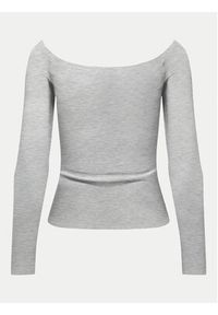 only - ONLY Bluzka Glamour 15339763 Szary Slim Fit. Kolor: szary. Materiał: syntetyk, wiskoza. Styl: glamour #2
