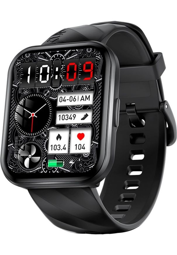 Smartwatch Kumi KU6 Meta Czarny (KU-KU6M/BK). Rodzaj zegarka: smartwatch. Kolor: czarny