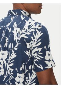 TOMMY HILFIGER - Tommy Hilfiger Koszula Tropical MW0MW38586 Granatowy Regular Fit. Kolor: niebieski. Materiał: len