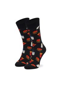 Happy-Socks - Happy Socks Skarpety wysokie unisex HAM01-9050 Czarny. Kolor: czarny. Materiał: materiał #1