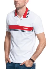 Wrangler - MĘSKA KOSZULKA POLO WRANGLER SS COLOURBLOCK POLO WHITE W7E3KF989. Typ kołnierza: polo #6