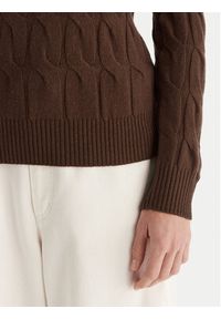 TOMMY HILFIGER - Tommy Hilfiger Sweter WW0WW43586 Brązowy Regular Fit. Kolor: brązowy. Materiał: wełna #2