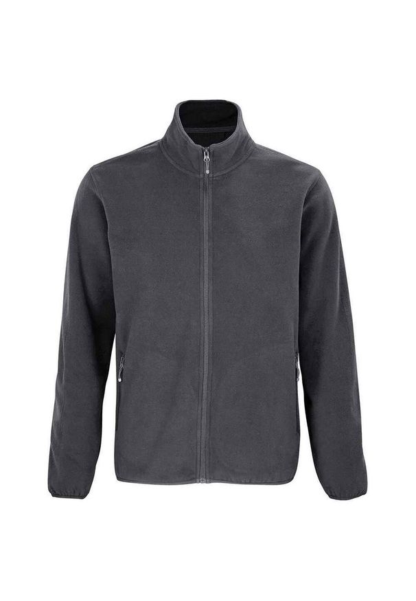 SOL'S - Męska Bluza Polarowa Factor Zapinana Na Zamek Błyskawiczny. Kolor: wielokolorowy, szary, brązowy. Materiał: polar. Sezon: zima