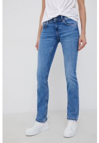 Pepe Jeans Jeansy Saturn damskie medium waist. Kolor: niebieski