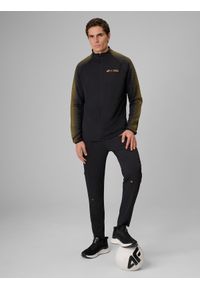4f - 4F Bluza treningowa regular bez kaptura męska 4F x Robert Lewandowski - czarna M. Okazja: na co dzień. Typ kołnierza: bez kaptura. Kolor: czarny. Materiał: materiał. Długość rękawa: raglanowy rękaw. Długość: długie. Sezon: lato. Styl: casual, klasyczny, sportowy #2