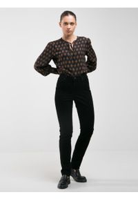 Big-Star - Spodnie damskie sztruks czarne Katrina High Waist Cord 906. Stan: podwyższony. Kolor: czarny. Długość: krótkie. Styl: retro, elegancki #3