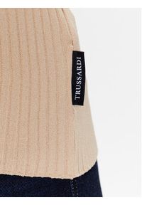 Trussardi Jeans - Trussardi Sweter 56M00583 Beżowy Slim Fit. Kolor: beżowy. Materiał: syntetyk, wiskoza #5