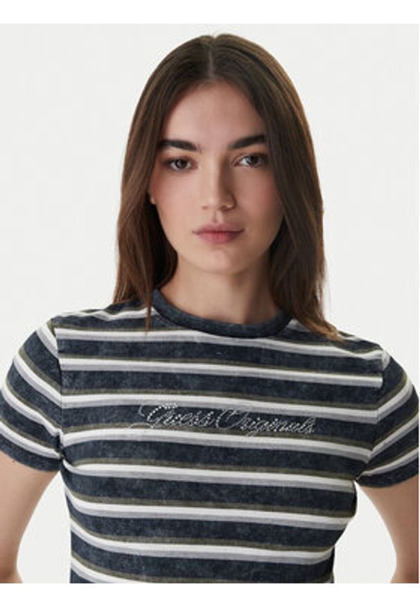 Guess T-Shirt W6RI41 J1314 Granatowy Regular Fit. Kolor: niebieski. Materiał: bawełna