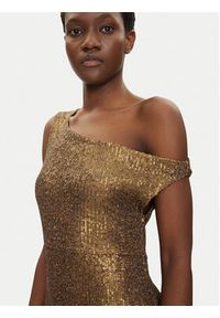 NORMA KAMALI Sukienka wieczorowa ST4243SQG69151 Złoty Slim Fit. Kolor: złoty. Materiał: syntetyk. Styl: wizytowy #4